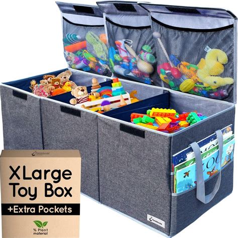 pandabode extra large toy box big sturdy collapsible chest toy