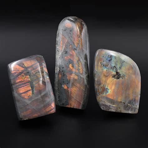 LOT FORMES LIBRES N4222 LABRADORITE TYPE SPECTROLITE AA 1460G 2 PIÈCES