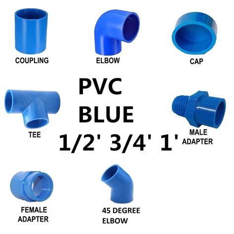 PVC BLUE ELBOW TEE COUPLING CUP ADAPTOR UNION PATENTE Ball Valve