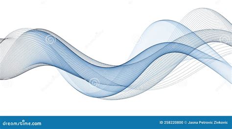 Color Light Blue Abstract Waves Design Stock Illustration