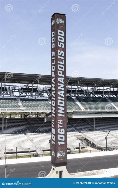 Indianapolis Motor Speedway Led Scoring Pylon Hosting The Indy 500 And