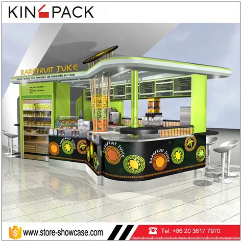 Indoor Modern Juice Bar Kiosk Design With Juice Bar Counter For Sale