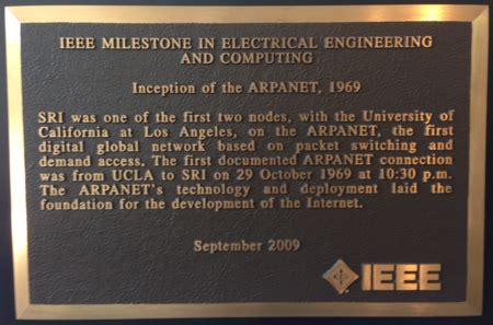 Milestones:Inception of the ARPANET, 1969 - Engineering and Technology ...