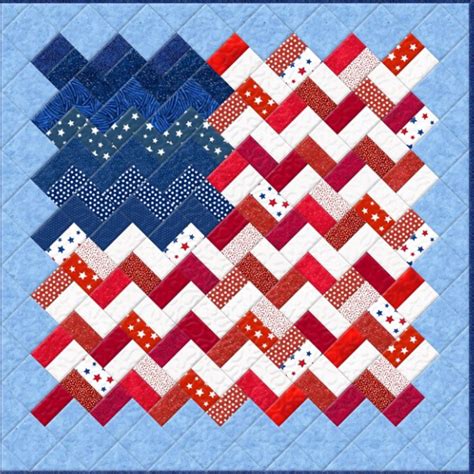 Zig Zag Flag Quilt Pattern - Easy Crafts patterns