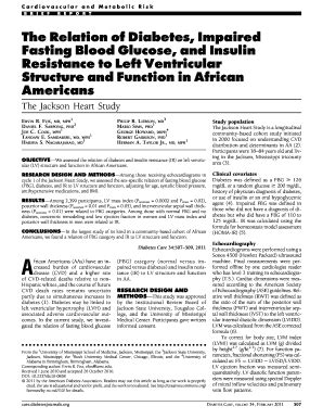 Fillable Online Care Diabetesjournals The Relation Of Diabetes