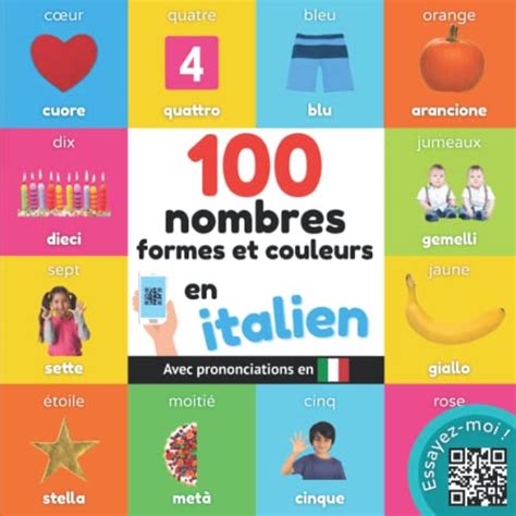 Nombres Formes Et Couleurs En Italien Imagier Bilingue Pour