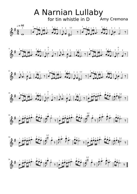 A Narnian Lullaby Sheet Music For Flute Solo