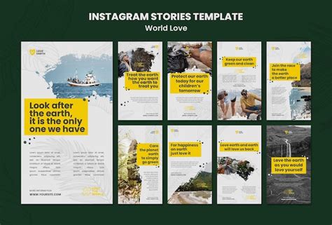 Modèle Dhistoires Instagram Damour Du Monde Psd Premium