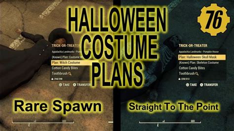 Fallout 76 - Halloween Plans Location - Skeleton and Witch Costume ...