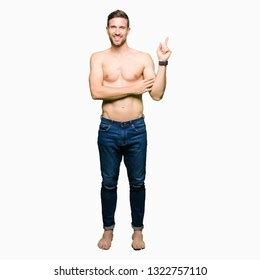 Handsome Shirtless Man Showing Nude Chest Stock Photo Shutterstock