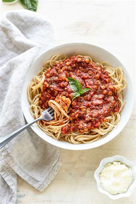 Vegan Lentil Bolognese The Toasted Pine Nut