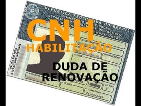 DUDA DE RENOVAÇÃO DE HABILITAÇÃO YouTube