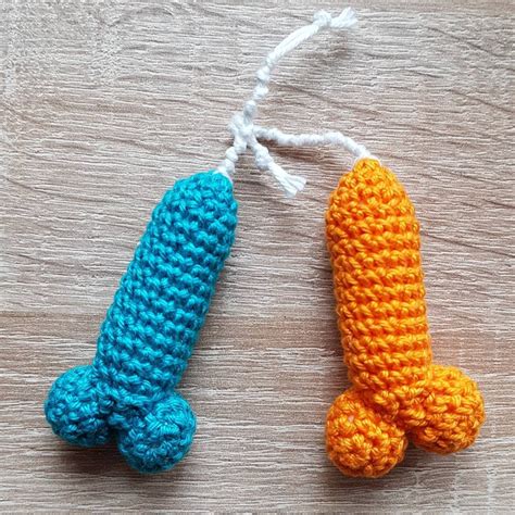 Crochet Penis Keychain Etsy