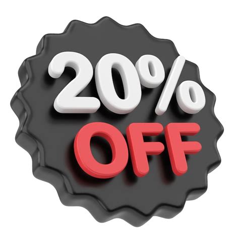 Premium Photo D Twenty Percent Off Off Black Friday Sale Badge D