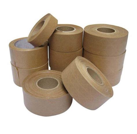 Water Activated Packaging Tape Brown Reinforced Kraft Paper Tape Gummed