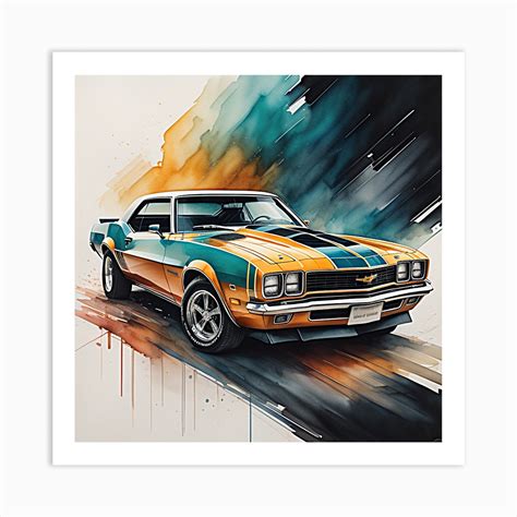 Chevrolet Camaro Art Print By Robthomasdesigns Fy