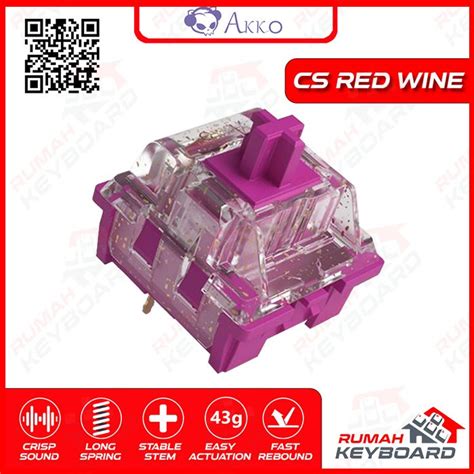 Jual SWITCH AKKO CS WINE RED 3 PIN 43g PCB MOUNT LINEAR