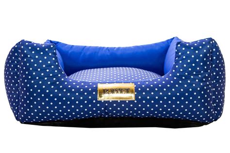 Cama Quadrada Para Cachorro Ou Gato Luppet Luxo Azul Poa Loja Oficial