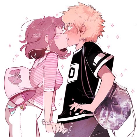 Boku No Hero Academia Uraraka Ochako Katsuki Bakugou Heroaka Pinterest Anime Manga