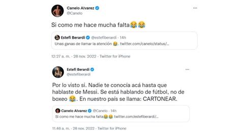 Estefi Berardi y Canelo Álvarez se cruzaron por Lionel Messi En