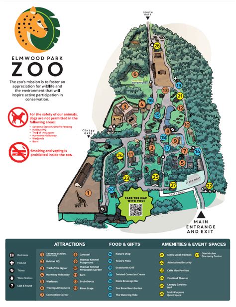 Elmwood Park Zoo Map and Brochure (2018 - 2023) | ThemeParkBrochures.net