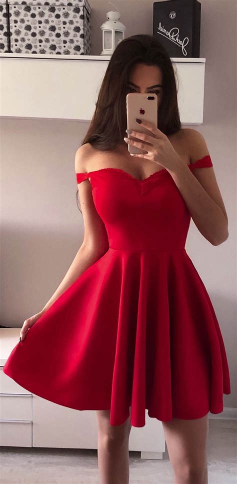 Simple Hoco Dressesred Homecoming Dresses Short Prom Dresscheap