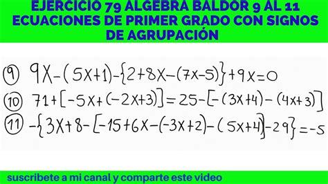 Ecuaciones De Primer Grado Con Signos De Agrupaci N Al Ejercicio