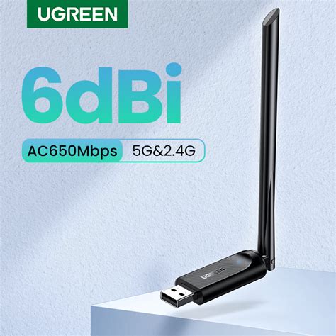 Ugreen 650mbps Usb Wifi Adapter With Amplifier Wifi Receiver 650mbps Usb Wifi 24gand5g Network