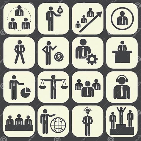 Human Resources And Management Icon Set Stock Vector Illustration Of Design Graphic 85452684