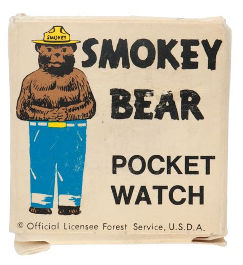 Hake's - "SMOKEY BEAR POCKET WATCH" BOXED (CASE VARIETY).