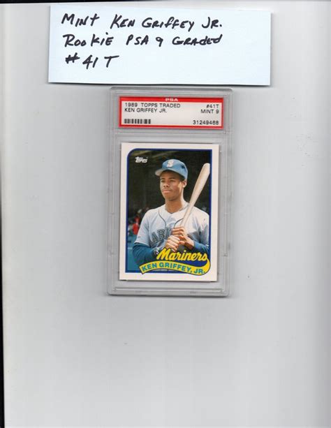 Topps Traded Ken Griffey Jr Rookie Card Rc T Psa Mint