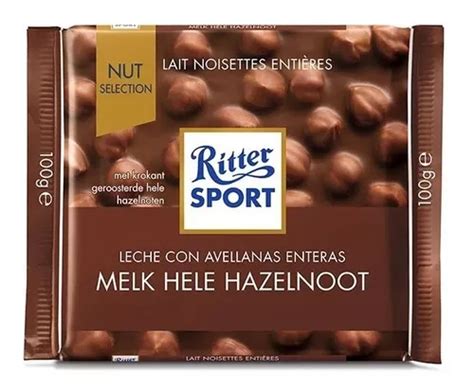 Chocolate Con Leche Con Avellanas Ritter 100g Alemania Cuotas Sin