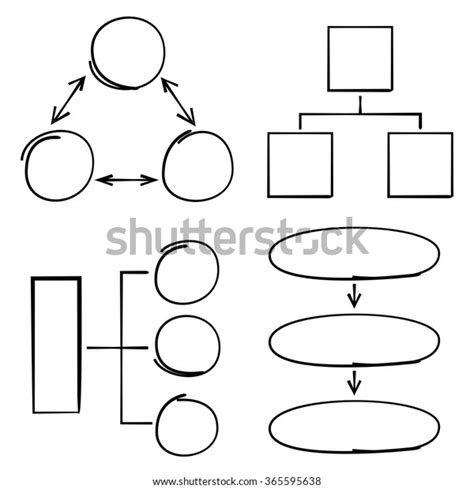 Hand Drawn Flow Chart Diagram Stock Vector Royalty Free 365595638