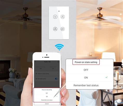 Apagador Inteligente Wifi Negro De Luz Y Ventilador De Techo Mercado