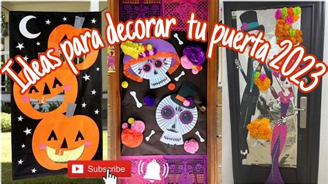 Decoraci N Para Puerta Dia De Muertos Y Halloween Youtube