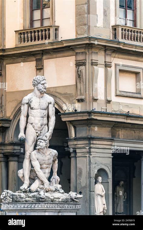 Statue Of Hercules And Cacus In The Piazza Della Signoria Palazzo