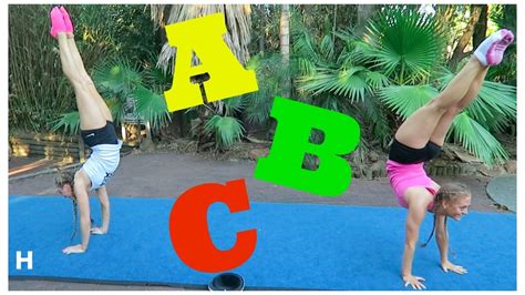 Abc Acro And Gymnastics Challenge The Rybka Twins Yoga Videos