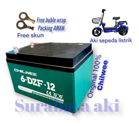 Jual BATERAI SEPEDA LISTRIK CHILWEE 6 DZF 12 ORIGINAL SELIS 12V 12AH