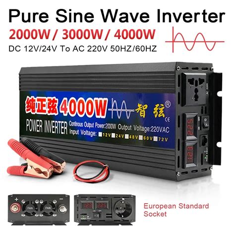 Pure Sine Wave Inverter W W W Power Dc V V To Ac V