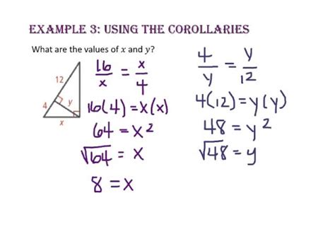 Similarity In Right Triangles Worksheets Library