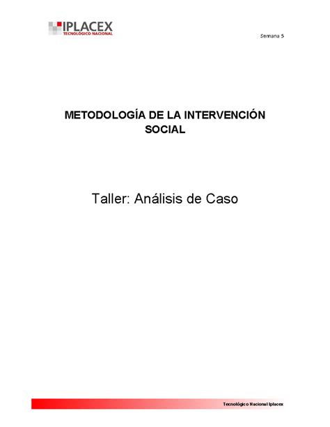 Trabajo metodología TALLER METODOLOGÍA DE LA INTERVENCIÓN SOCIAL