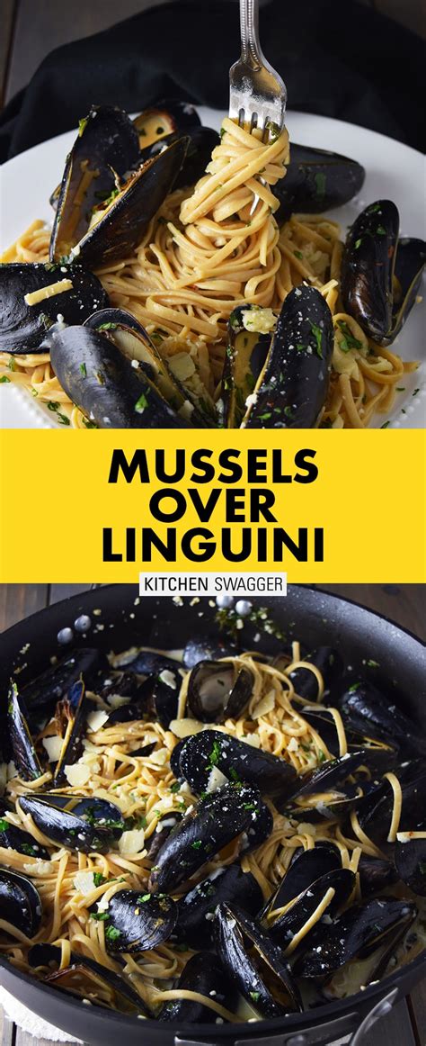 Mussels And Linguine With Garlic Butter And White Wine Pasta Sauce Kitchen Swagger