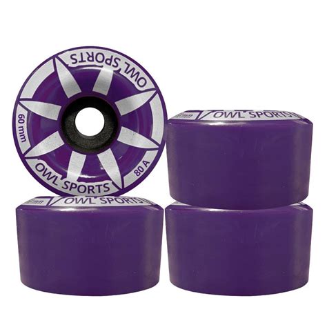 Jogo 4 Rodas Para Patins Quad Owl Sports 60 Mm 80A Roxo Submarino