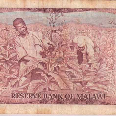 Malawi 1 Kwacha 1988 Vf Currency Note W Stain Kb Coins And Currencies