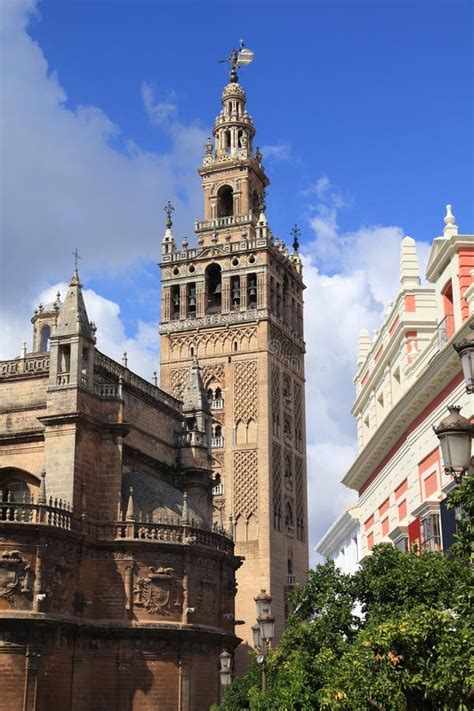 Seville Cathedral Giralda Tower In Andalusia Spain Stock Image Image