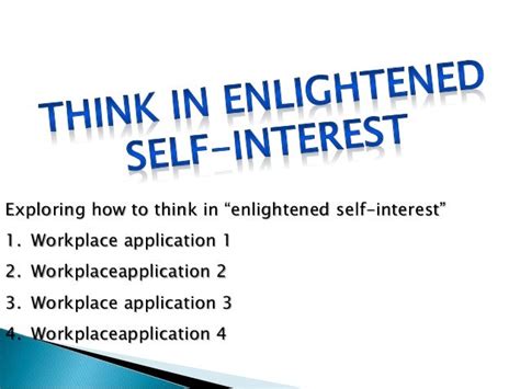 Cpd 10 Think In Enlightened Self Interest