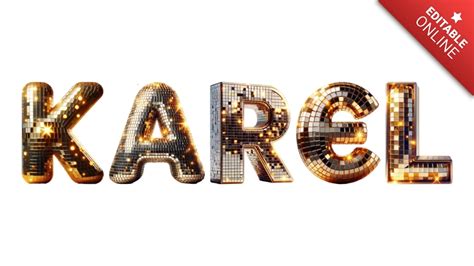 Karel Disco Ball D Alphabet Font Generador De Efectos De Texto