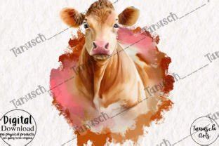 Watercolor Cow Clipart Part Graphic By Tanuscharts Creative Fabrica