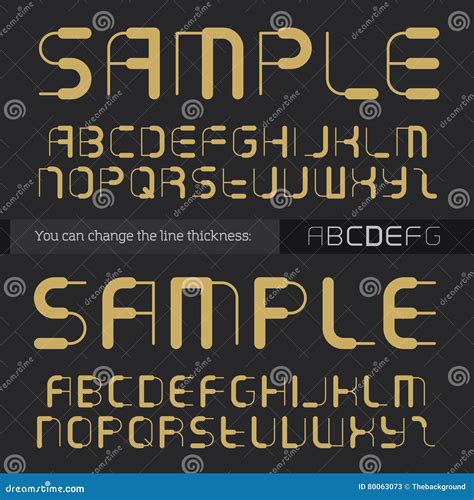 Abstract Font For Titles Vector Alphabet You Can Change The Li