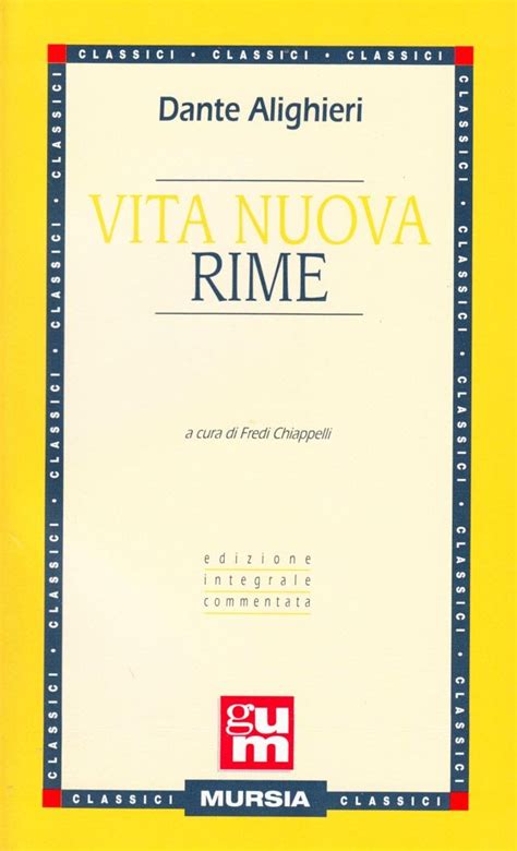 Vita Nuova Rime Dante Alighieri 9788842511625 Amazon Books